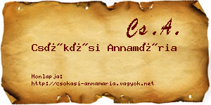 Csókási Annamária névjegykártya