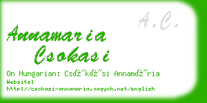 annamaria csokasi business card